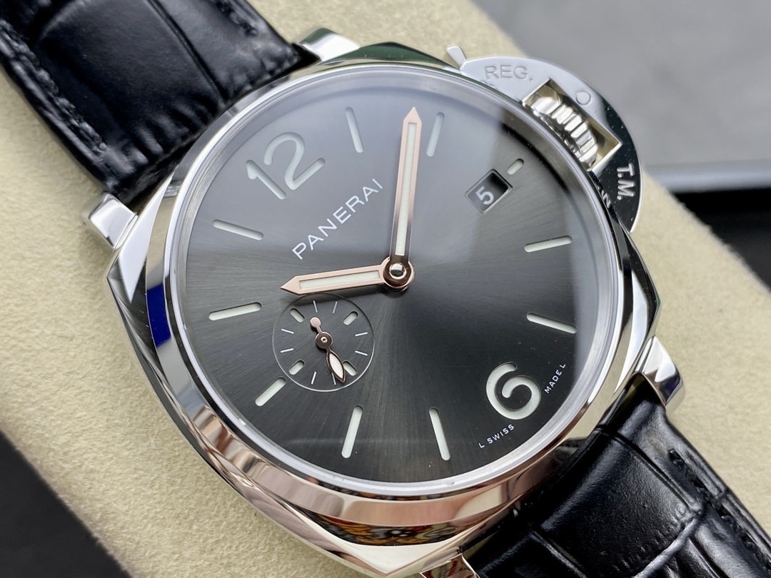 Panerai Replica Watch Luminor Due Steel 42mm Black Dial PAM01250