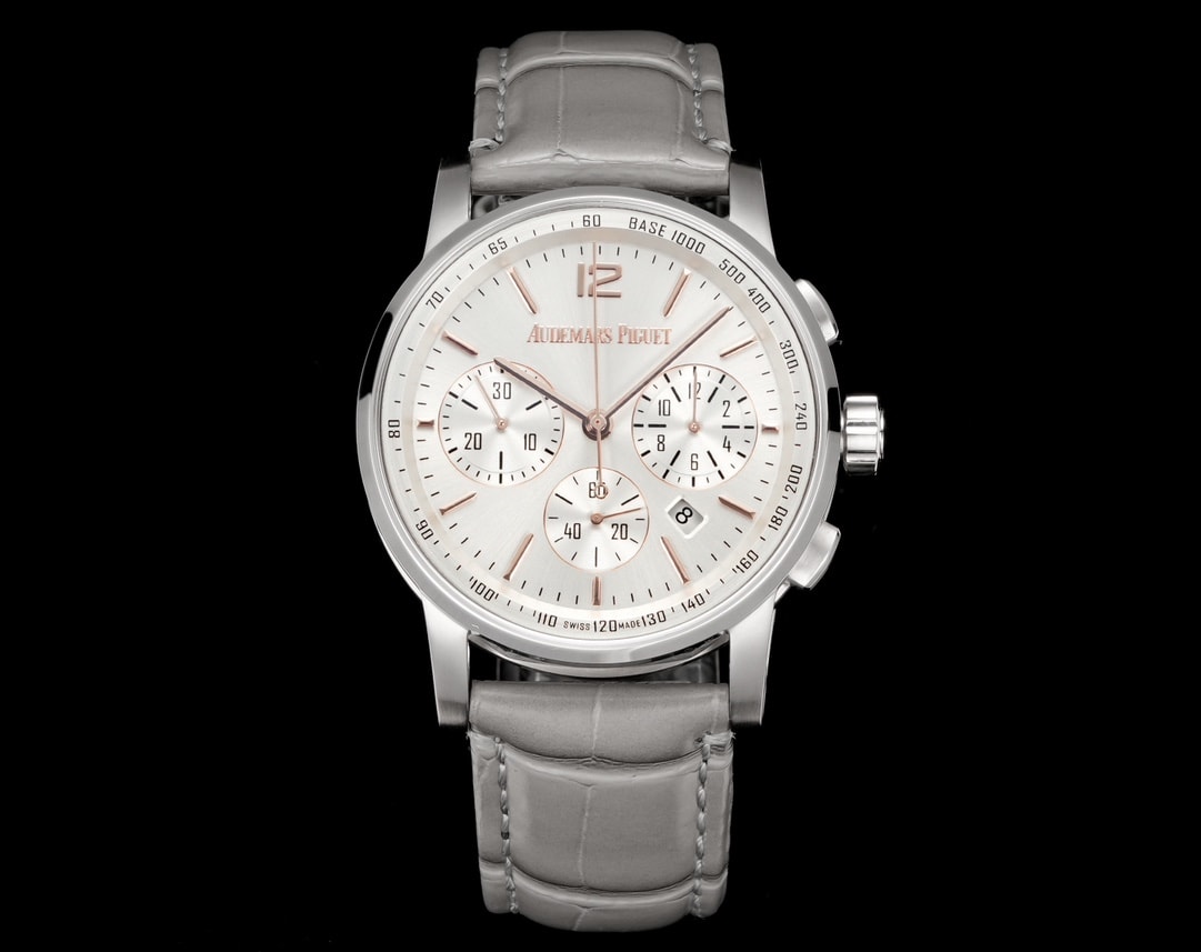 Audemars Piguet Replica Watch Code 11.59 Chronograph White/Rose Gold 41mm Grey Dial 26393CR.OO.A008KB.01