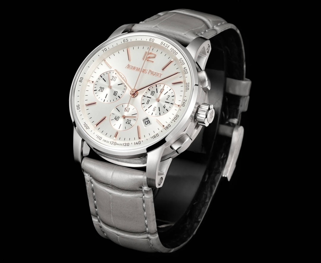 Audemars Piguet Replica Watch Code 11.59 Chronograph White/Rose Gold 41mm Grey Dial 26393CR.OO.A008KB.01