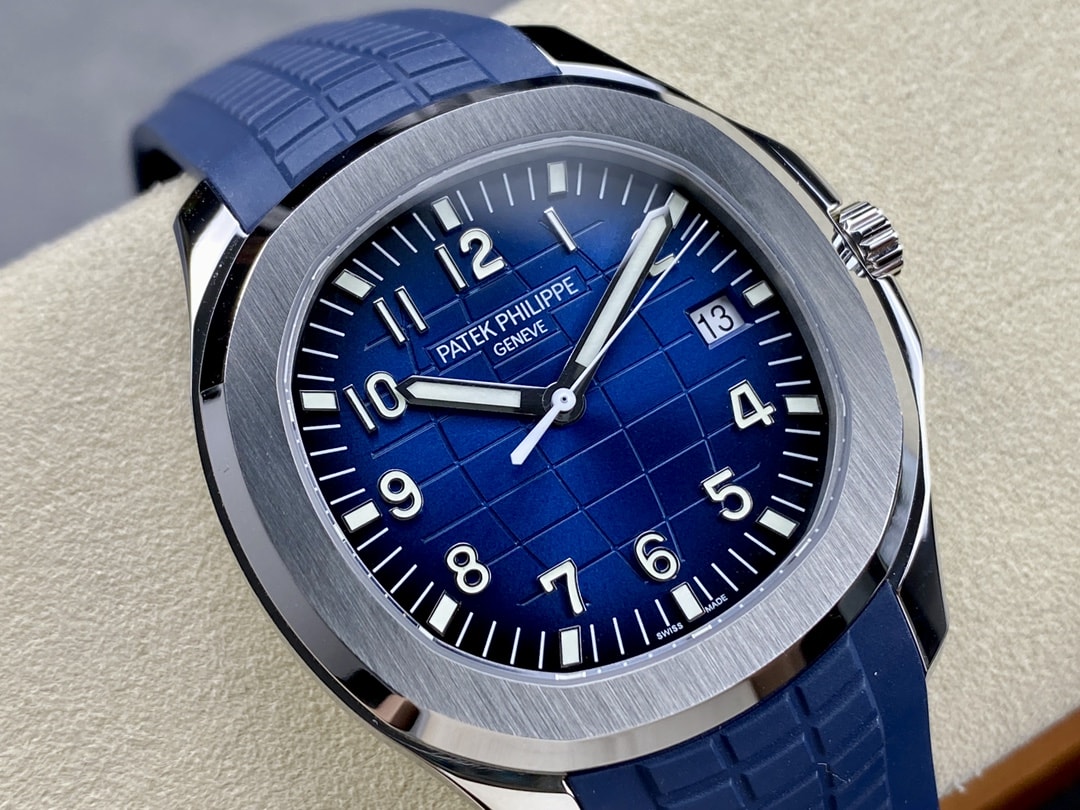 Fake Patek Philippe Replica Watch Aquanaut "Jumbo" White Gold Blue Dial 5168G-001 3KF