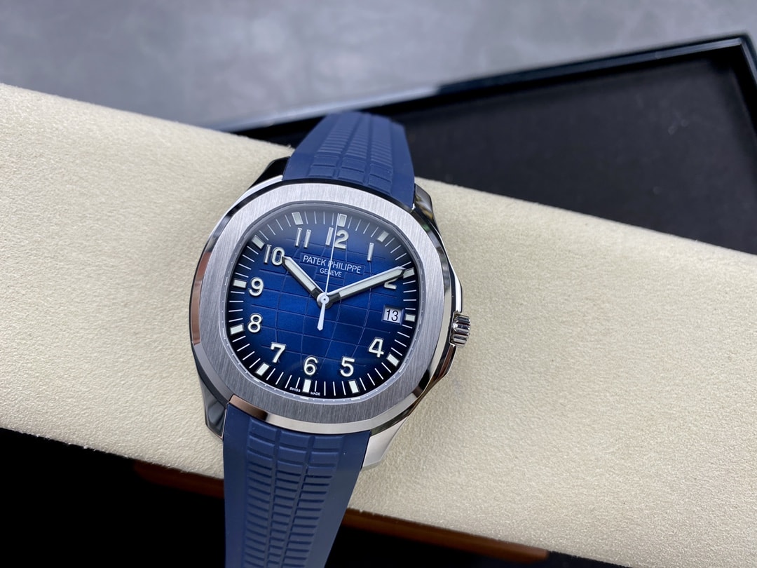 Fake Patek Philippe Replica Watch Aquanaut "Jumbo" White Gold Blue Dial 5168G-001 3KF