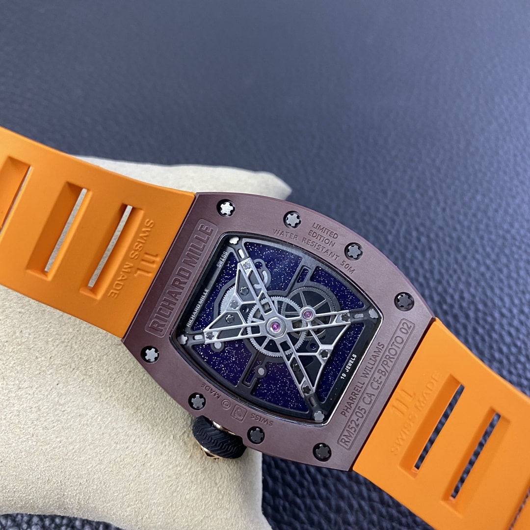 Best Fake Richard Mille Replica Watch RM 52-05 Manual Winding Tourbillon Pharrell Williams Limited Edition YSF