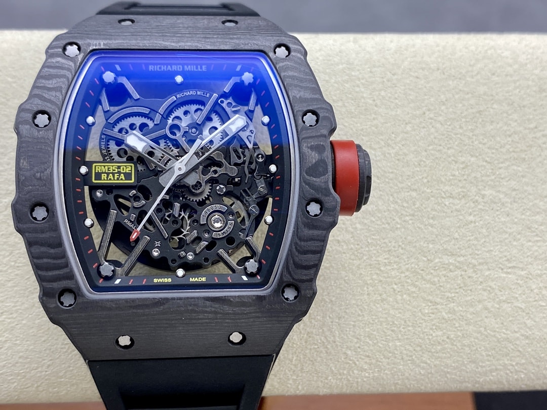 Fake Richard Mille Replica Watch RM 35-02 Rafael Nadal TPT Carbon