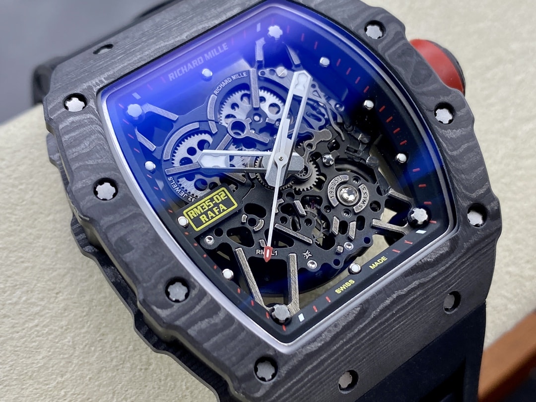 Fake Richard Mille Replica Watch RM 35-02 Rafael Nadal TPT Carbon