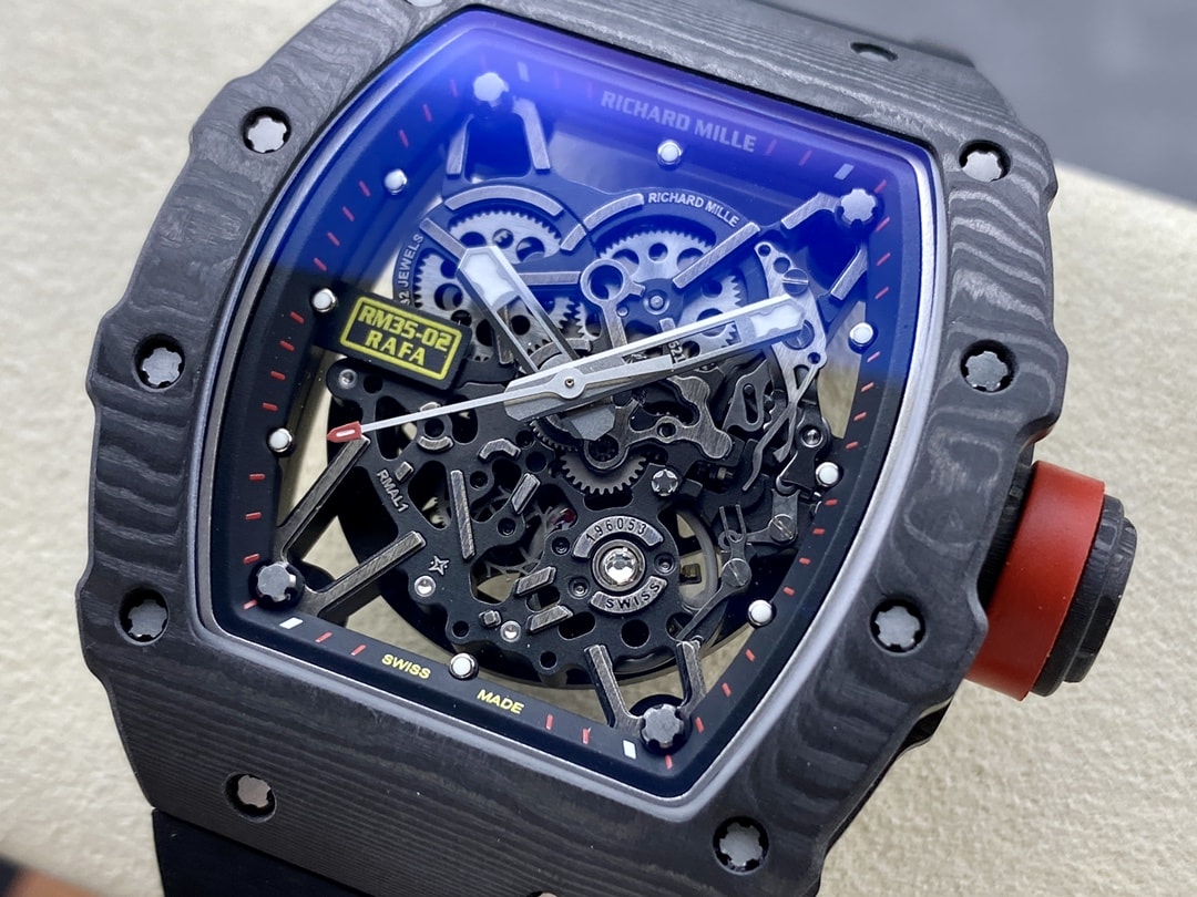 Fake Richard Mille Replica Watch RM 35-02 Rafael Nadal TPT Carbon