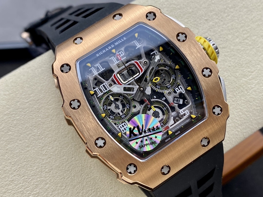 Fake Richard Mille Replica Watch RM 11-03 Rose Gold Automatic Flyback Chronograph