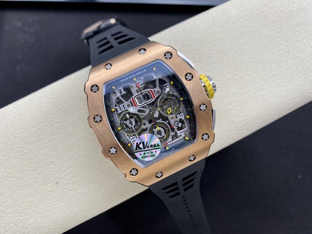 Fake Richard Mille Replica Watch RM 11-03 Rose Gold Automatic Flyback Chronograph