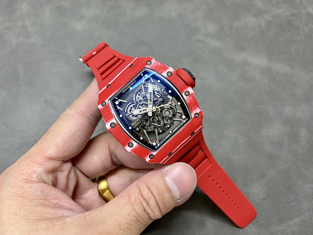 Fake Richard Mille Replica Watch RM 35-02 Rafael Nadal Red Quartz TPT