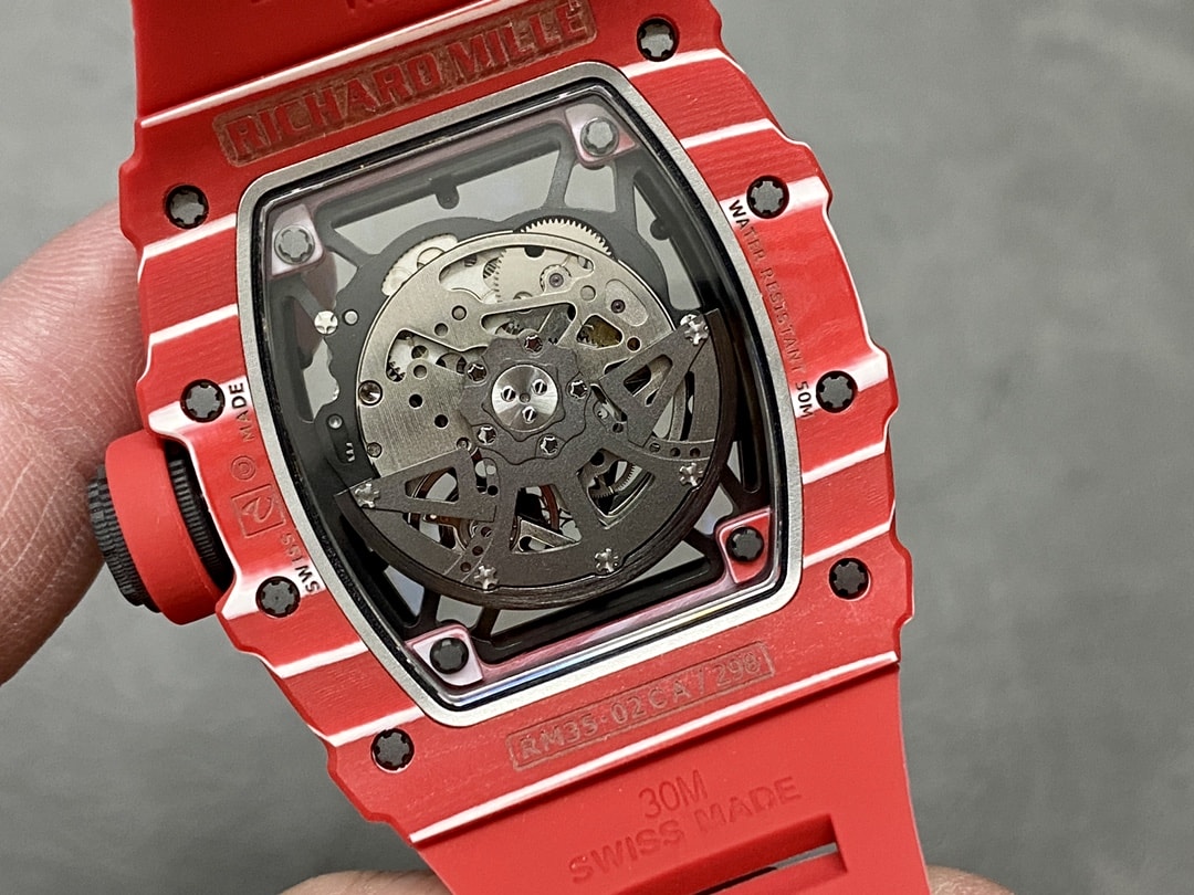 Fake Richard Mille Replica Watch RM 35-02 Rafael Nadal Red Quartz TPT