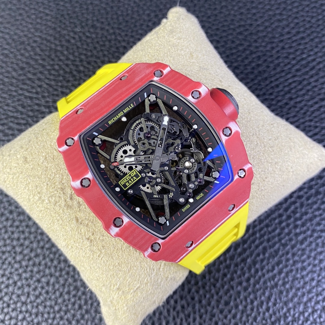 Fake Richard Mille Replica Watch RM 35-02 Automatic Winding Rafael Nadal Red QUARTZ TPT