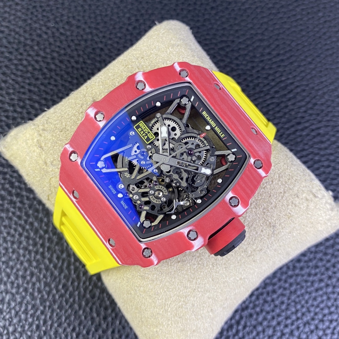 Fake Richard Mille Replica Watch RM 35-02 Automatic Winding Rafael Nadal Red QUARTZ TPT