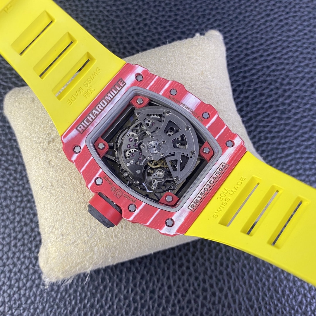 Fake Richard Mille Replica Watch RM 35-02 Automatic Winding Rafael Nadal Red QUARTZ TPT