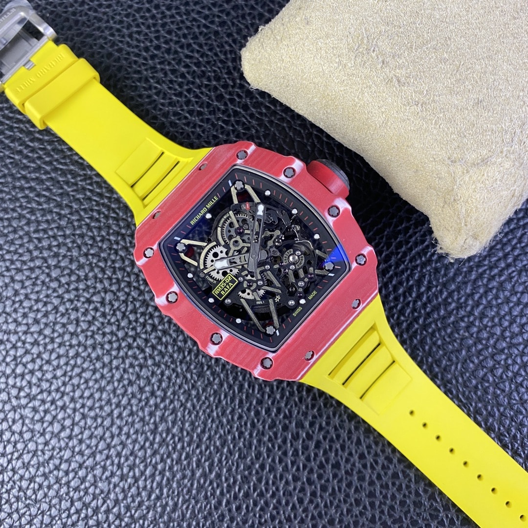 Fake Richard Mille Replica Watch RM 35-02 Automatic Winding Rafael Nadal Red QUARTZ TPT